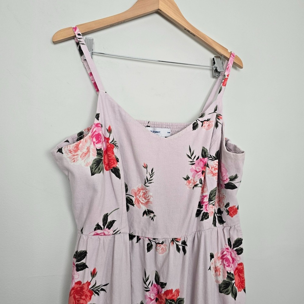 Old Navy Women Floral Cami Pockets Dress Sz 2XL Cottagecore Boho Summer Coquette - Picture 3 of 9